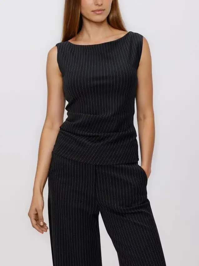 Camicetta in misto viscosa - grigio scuro