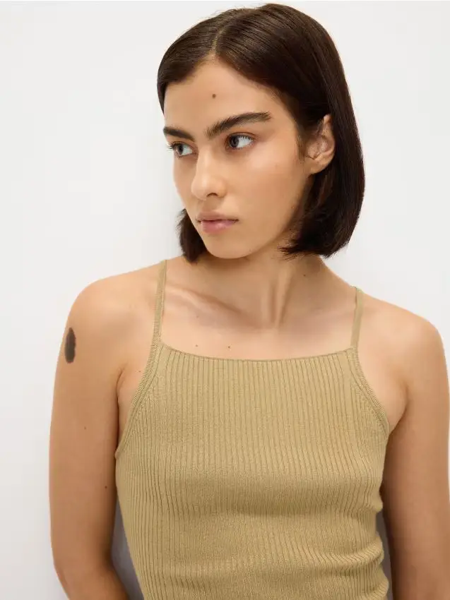 Camicetta in misto viscosa - verde oliva chiaro