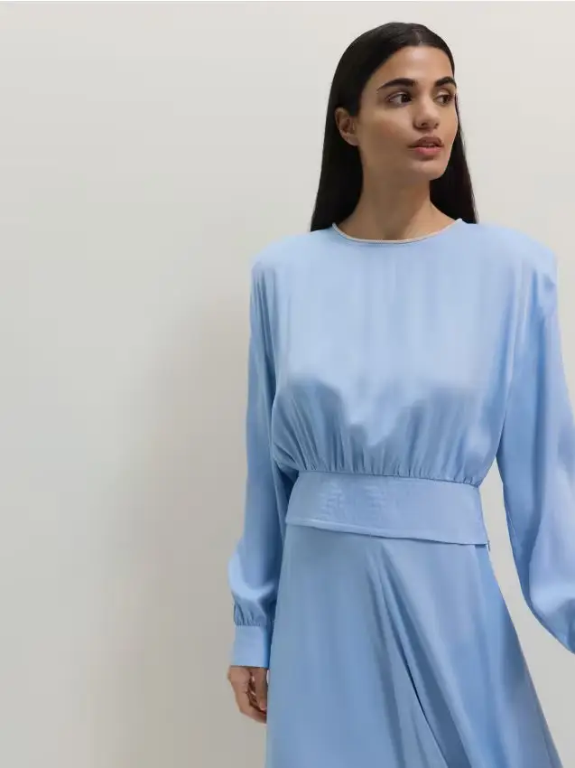 Camicetta in viscosa - azzurro