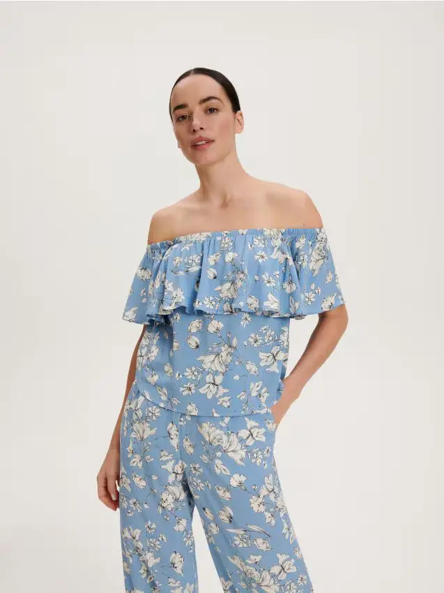 Camicetta in viscosa - blu