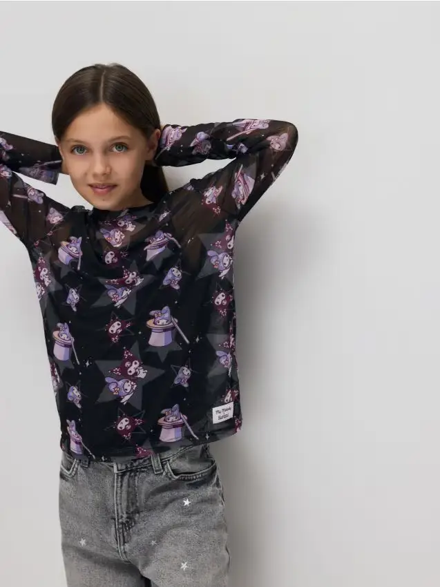 Camicia a due strati Kuromi & My Melody - grigio scuro