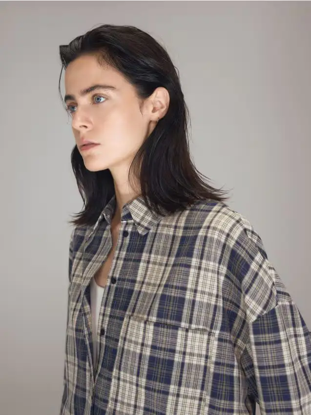 Camicia a quadri - azzurro