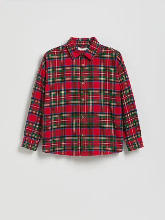 Camicia a quadri in cotone - rosso