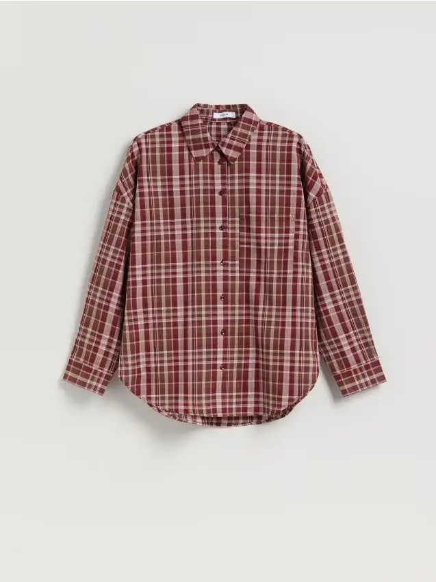 Camicia a quadri - maroon