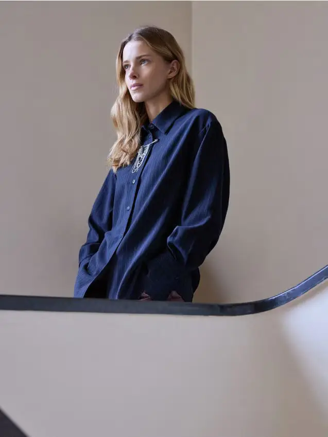 Camicia a righe - antracite