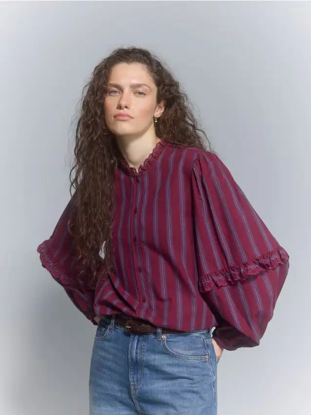 Camicia a righe - multicolore