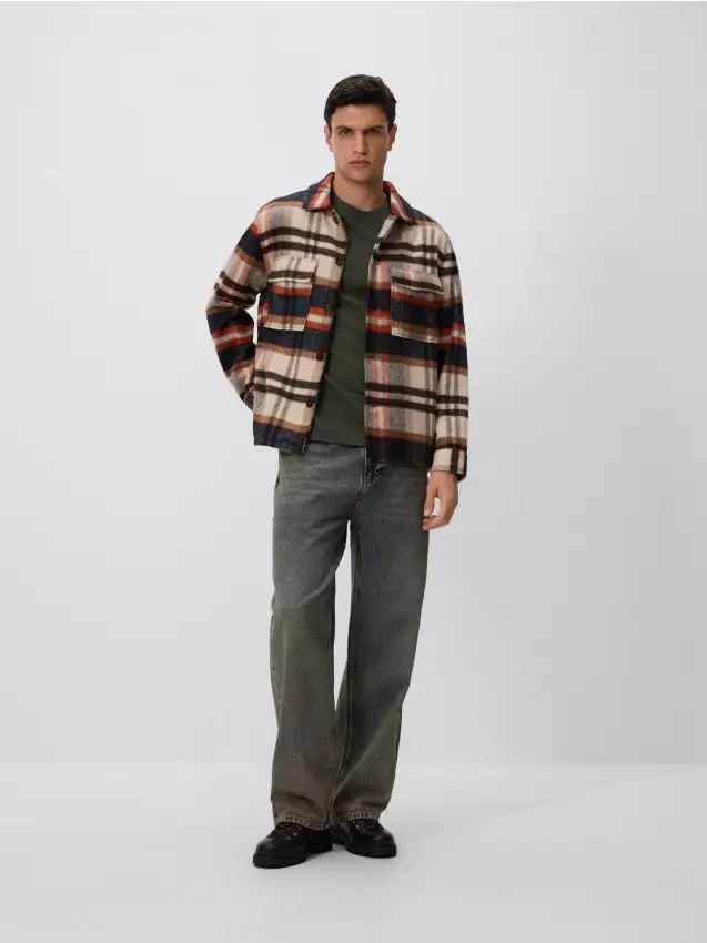 Camicia comfort fit a quadri - multicolore