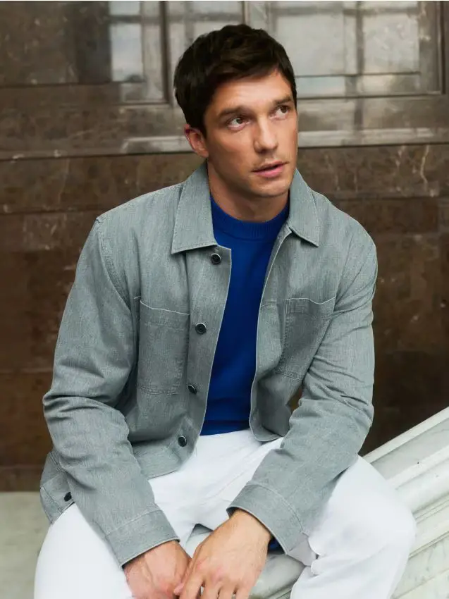 Camicia comfort fit in cotone - grigio medio