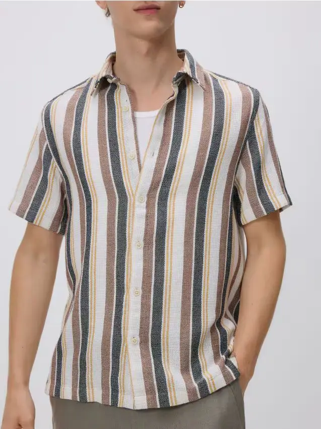 Camicia comfort strutturata - multicolore