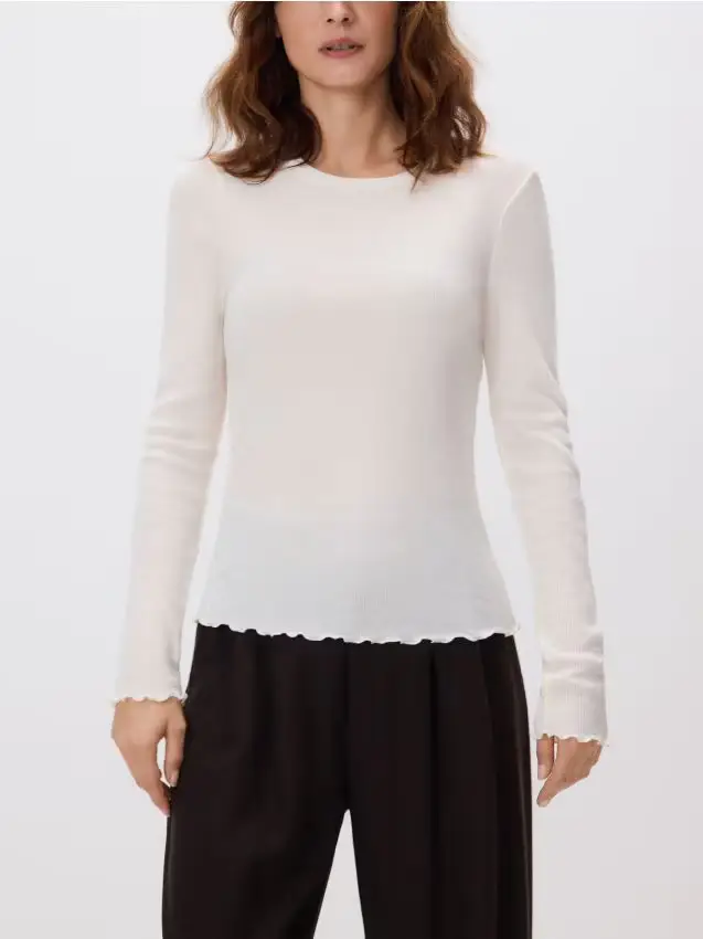 Camicia con lana - panna