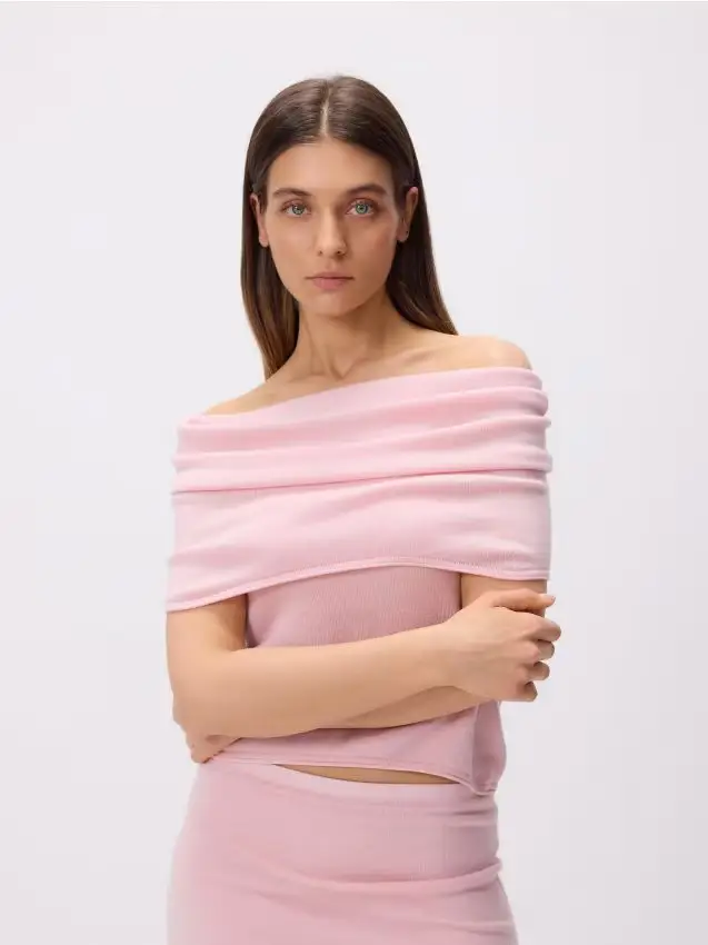 Camicia con lana - rosa