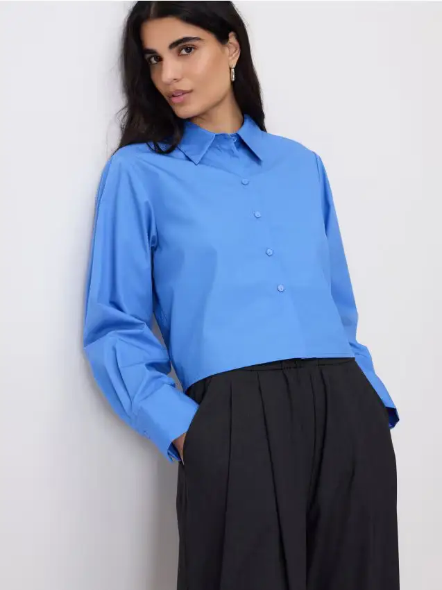 Camicia corta - azzurro