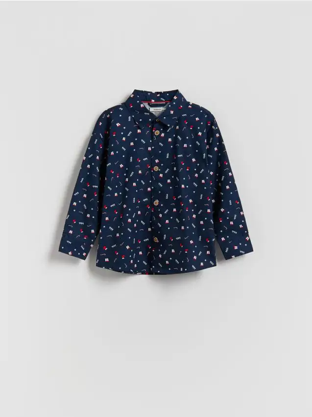 Camicia di Natale - blu scuro