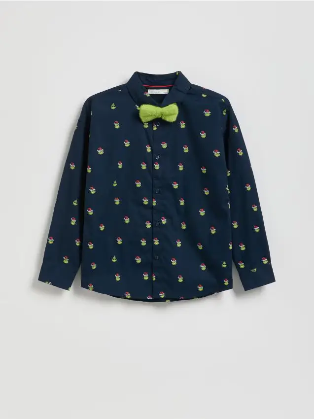 Camicia di Natale Grinch - blu scuro