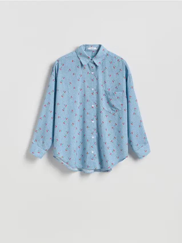 Camicia fantasia - blu pallido