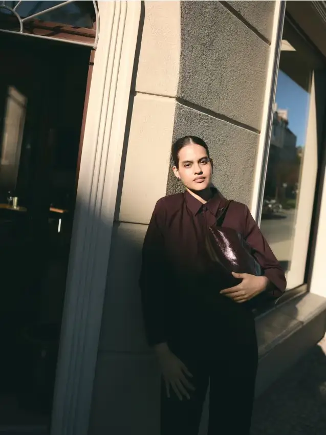 Camicia in cotone - maroon