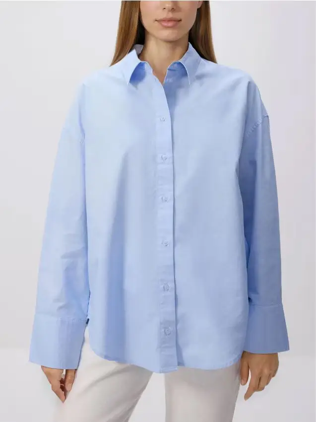 Camicia in cotone oxford - blu pallido