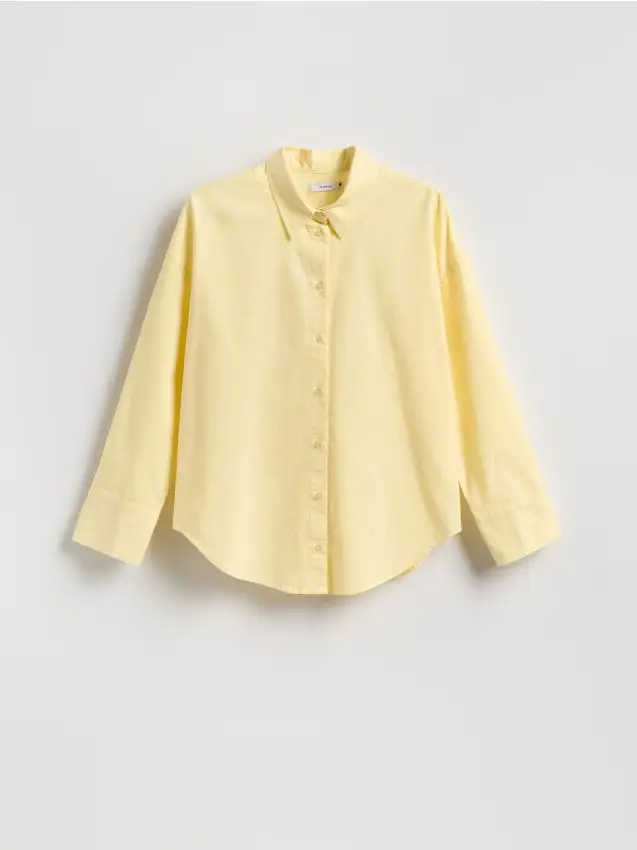 Camicia in cotone oxford - giallo chiaro