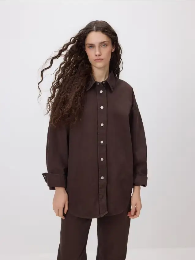 Camicia in denim - dark grey jeans