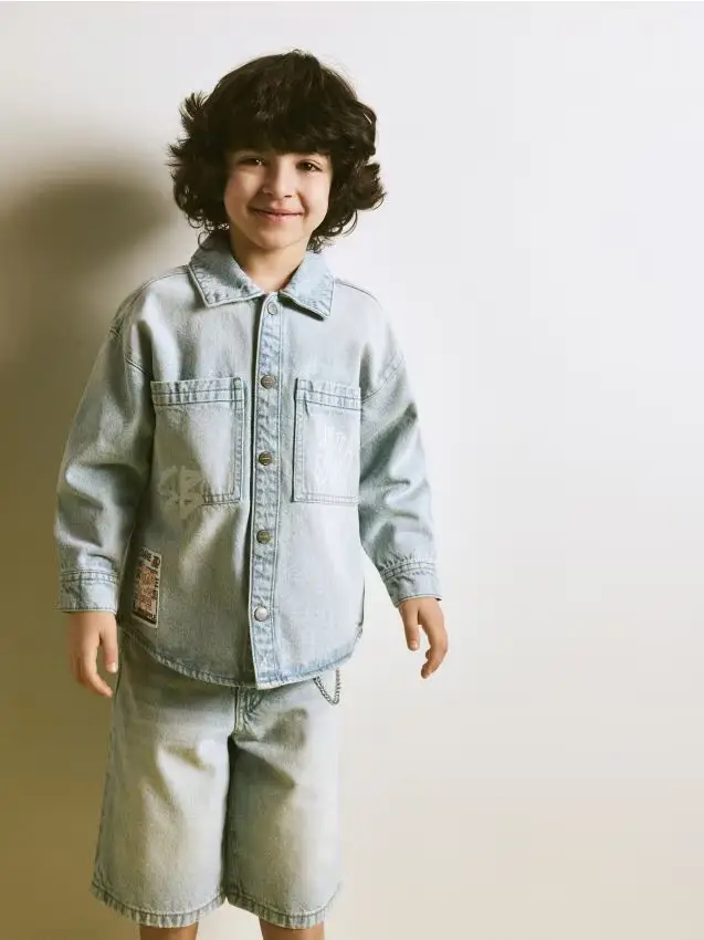 Camicia in denim SpongeBob - blu