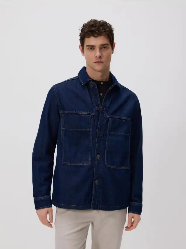 Camicia in jeans comfort fit - blu scuro