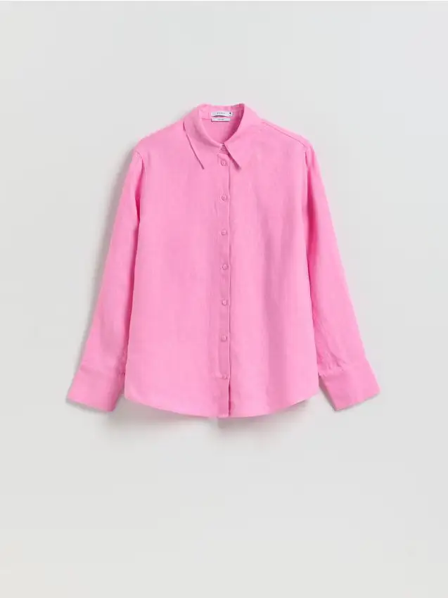 Camicia in lino - rosa