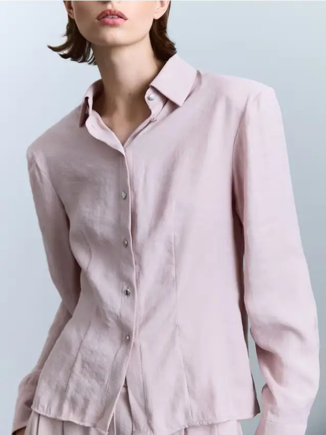 Camicia in misto modal - rosa pastello