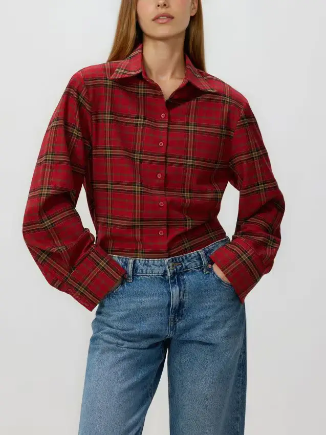 Camicia in misto viscosa - multicolore