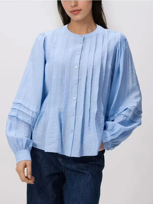 Camicia in viscosa - azzurro