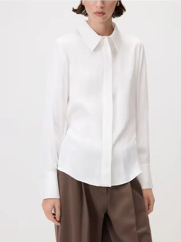 Camicia in viscosa - bianco