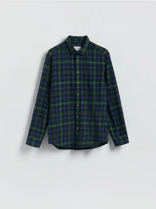 Camicia regular fit a quadri - multicolore