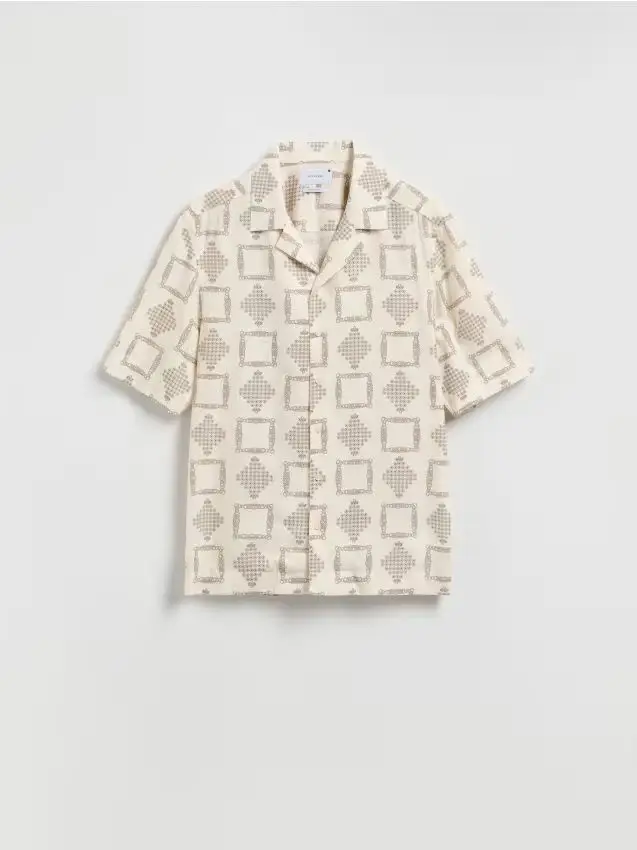 Camicia regular fit in cotone egiziano - bianco