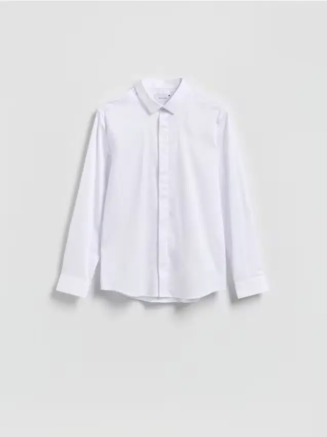 Camicia semplice super slim fit - bianco