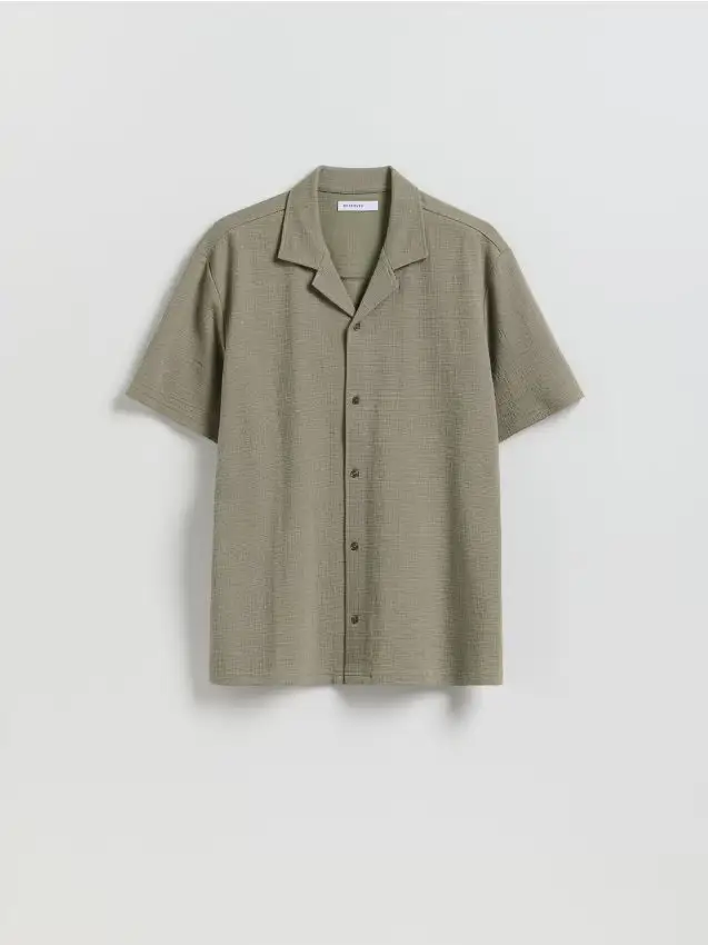 Camicia strutturata regular fit - verde chiaro