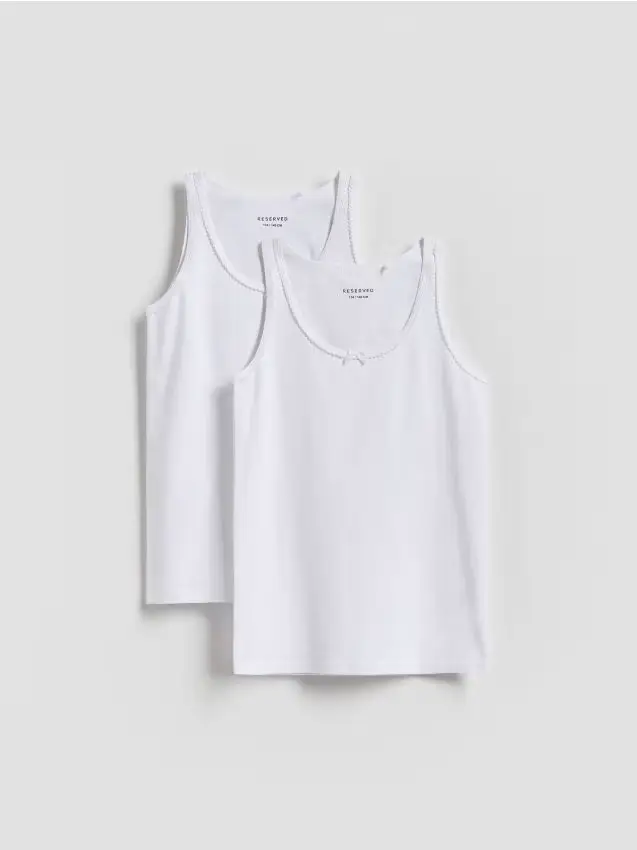 Canottiera in cotone 2 pack - bianco