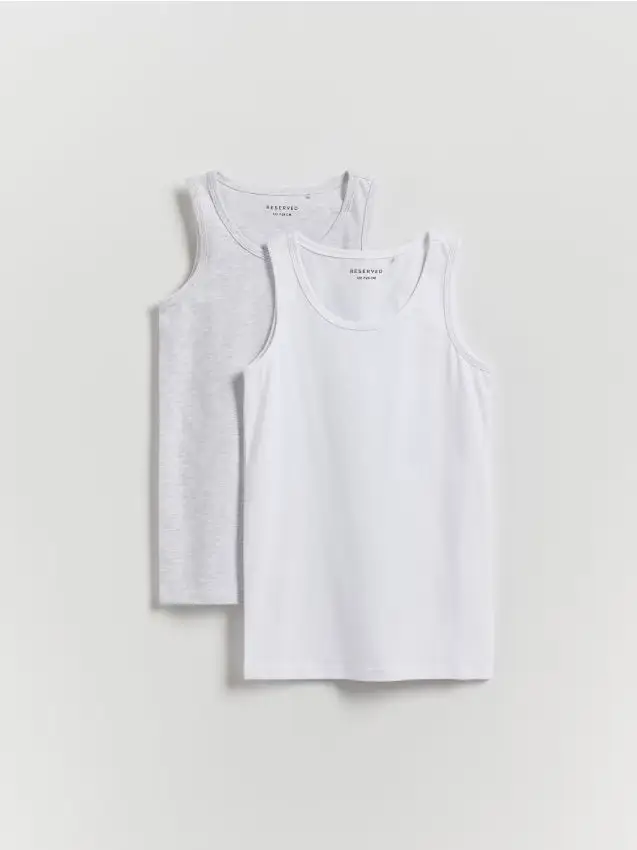 Canottiera in cotone 2 pack - grigio chiaro