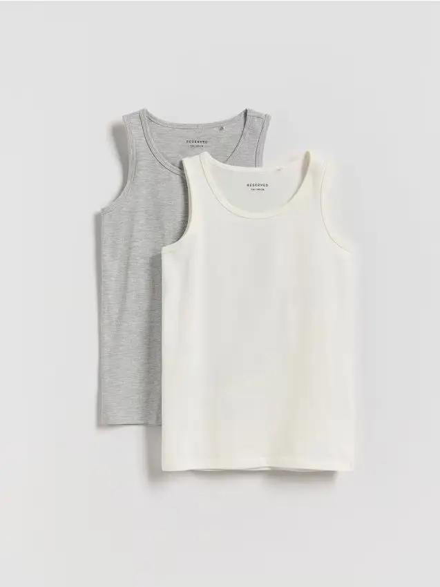 Canottiera in cotone 2 pack - grigio scuro