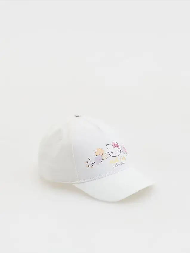Cappellino con visiera Hello Kitty - panna