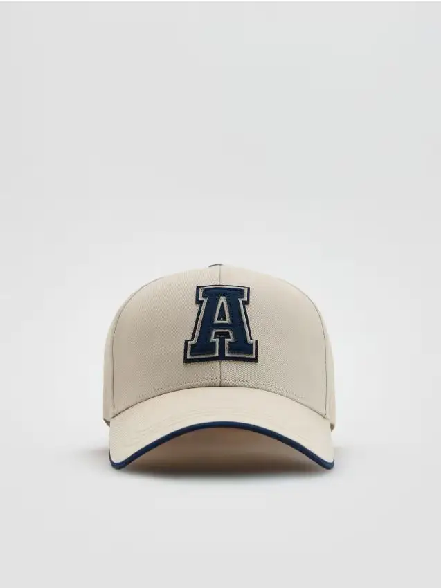 Cappellino in cotone con visiera - panna