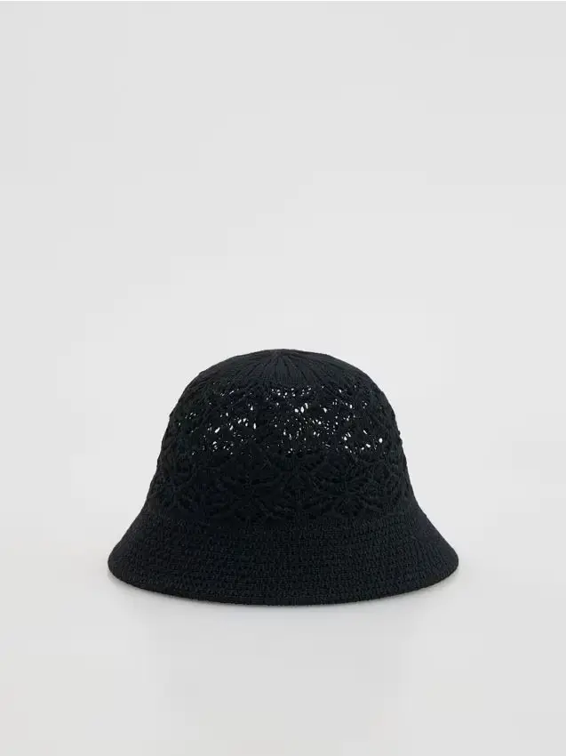 Cappello bucket traforato - nero