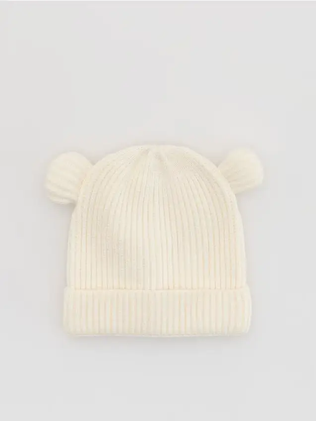 Cappello con orecchie - panna