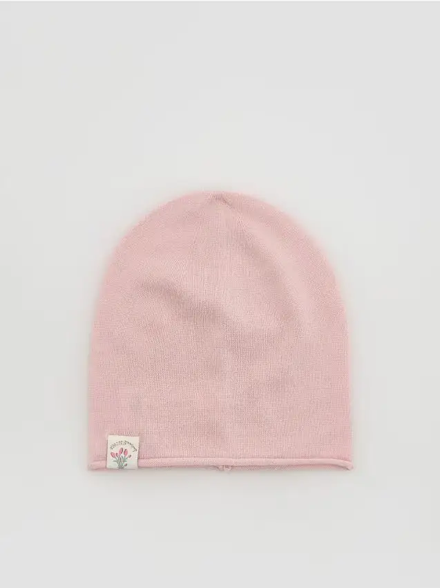 Cappello con patch - rosa pastello