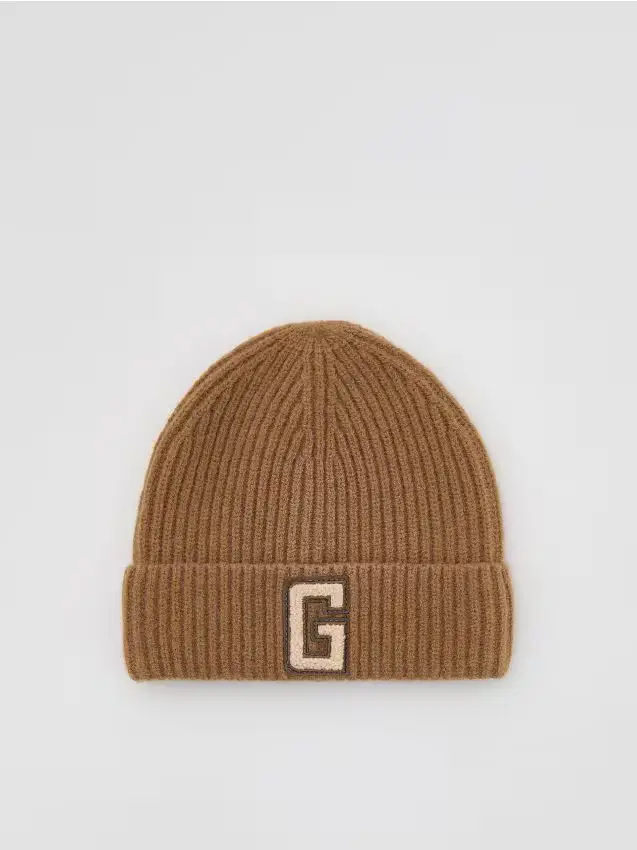 Cappello con visiera e ricamo - beige