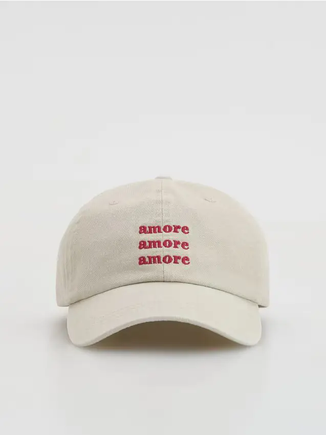 Cappello con visiera - grano