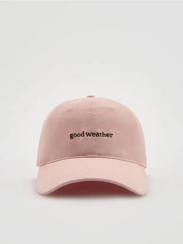 Cappello con visiera - rosa pastello