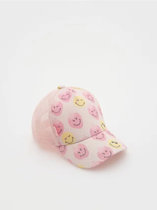 Cappello con visiera SmileyWorld® - rosa pastello