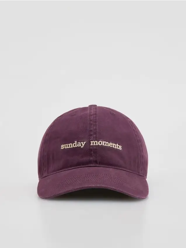 Cappello con visiera - viola scuro