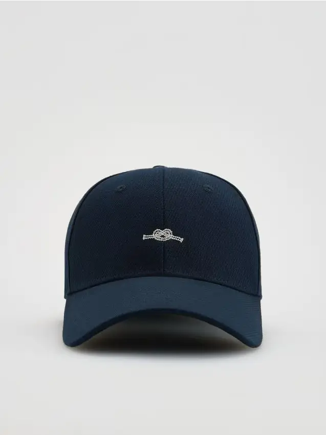 Reserved Cappello da baseball con ricamo - blu scuro
