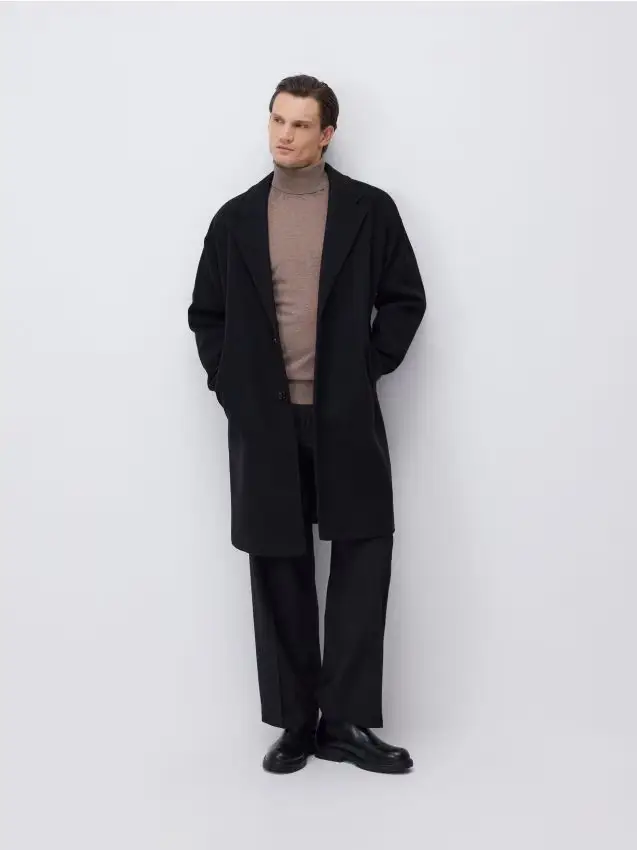 Cappotto con collo - nero