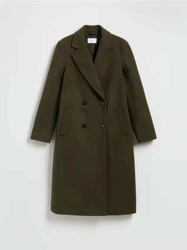 Cappotto doppiopetto - verde-marrone